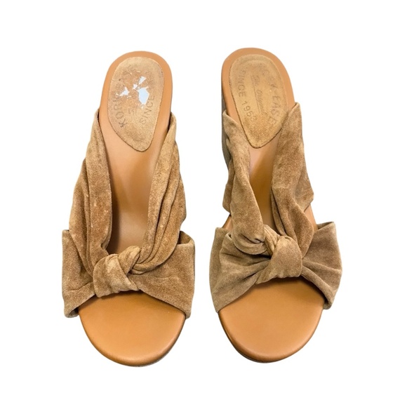 Suede Chunky Heel Mules - Picture 1 of 4